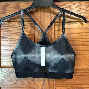 Nike Women's Indy Dye Allover Print Sports Bra - Black size XL NWOT